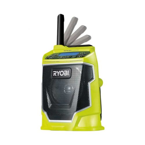 RYOBI - Radio et Enceinte à Batterie Bluetooth et Portable 18V ONE+ - AM/FM 18V - 24 Heures d'Autonomie - Connexion USB pour Recharge et Lecture Musique Téléphone - R18R-0