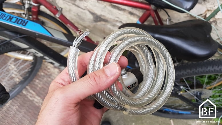 cable antivol coupé
