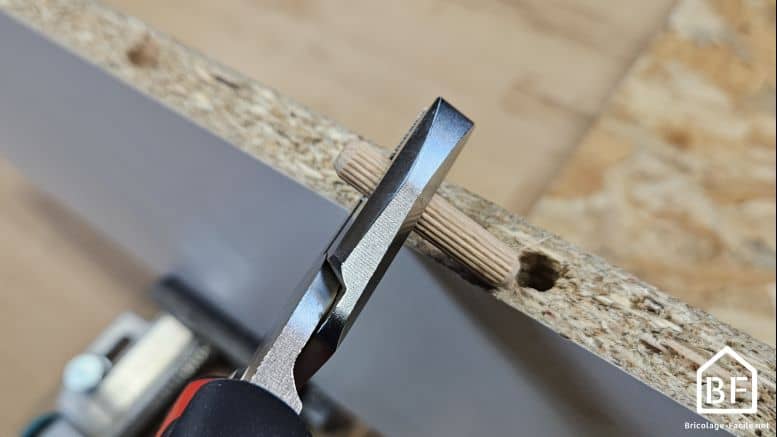 cheville bois retirée