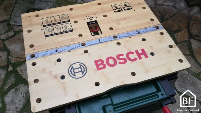 surface de travail de l'Établi pliant Bosch PWB 600