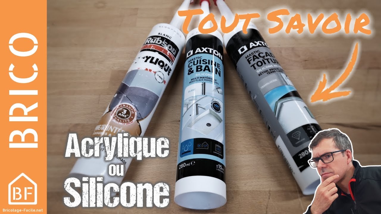Mastic Acrylique ou Silicone, lequel choisir Bricolage Facile