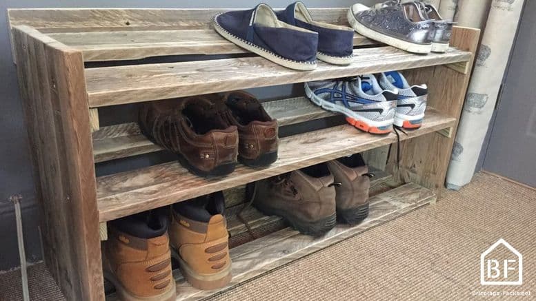 meuble à chaussures en palettes