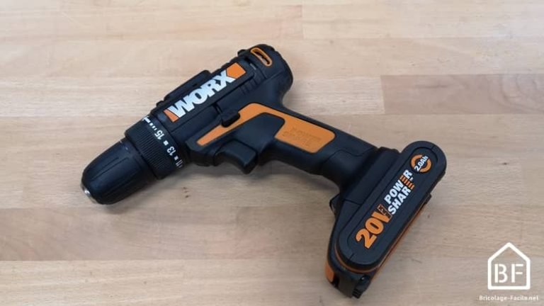 Visseuse Sans Fil Worx 20V, Kit Complet Avec 2 Batteries, Embouts, Forêts Et Mallette