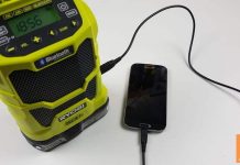 radio de chantier sans fil de Ryobi