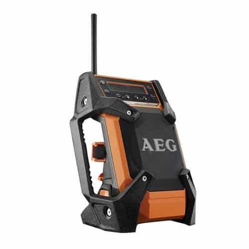 AEG - Radio 12V et 18V, + 240V - Fonction DAB+ / Prise Jack + USB : Branchement Téléphone, MP3, Tablette, (Sans Batterie, ni Chargeur) - BR1218C-0