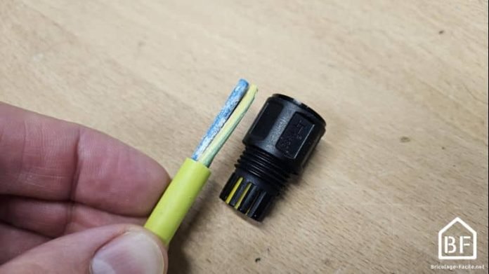 Kit De Réparation Connecteur étanche Pour Câble électrique - Noir, Caoutchouc, 8 Cm