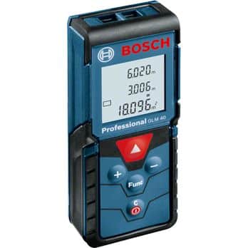 Bosch Professional télémètre laser GLM 40 (avec fonction mémoire, portée : 0,15 – 40 m ; contenu du carton : télémètre laser Bosch GLM 40, 2 piles 1,5 V, housse de protection)